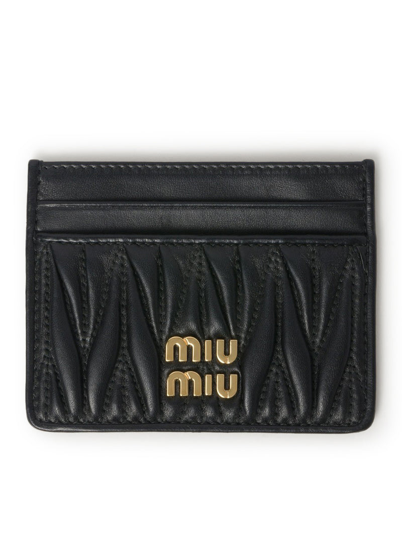 Miu Miu Women Nappa Matelasse Card Holder` MIU MIU