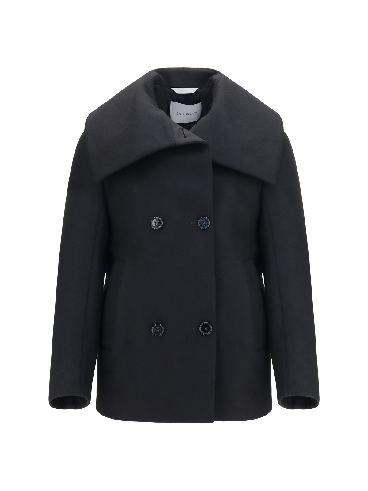 Balenciaga Women Structured High-Neck Peacoat BALENCIAGA