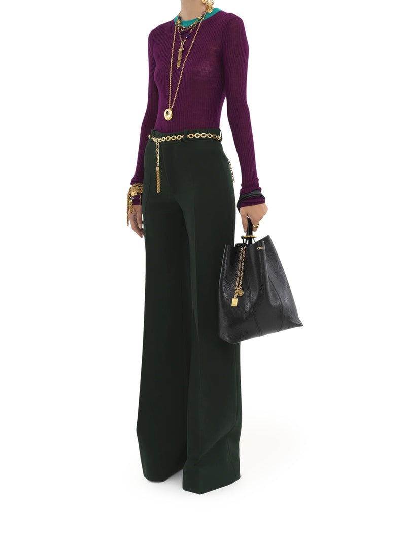 Chloe` Women Chloé Spin Tote Bag In Granate Leather CHLOE