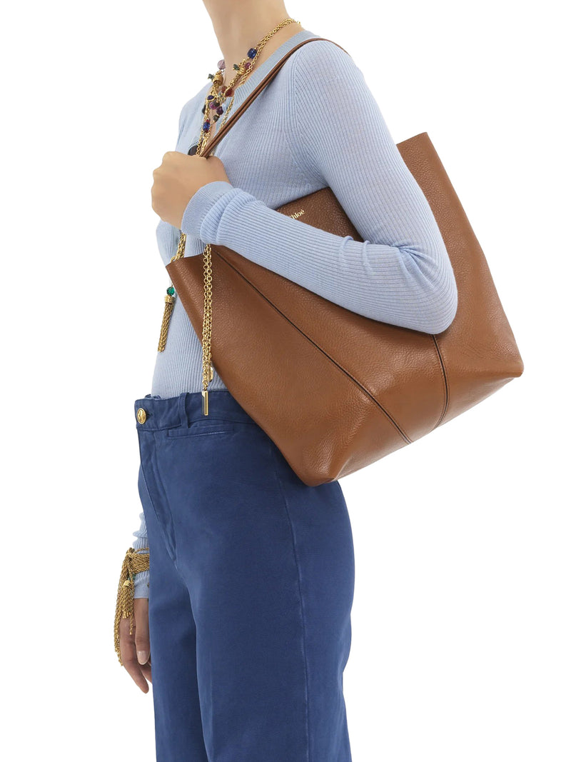 Chloe` Women Chloé Spin Tote Bag In Granate Leather CHLOE
