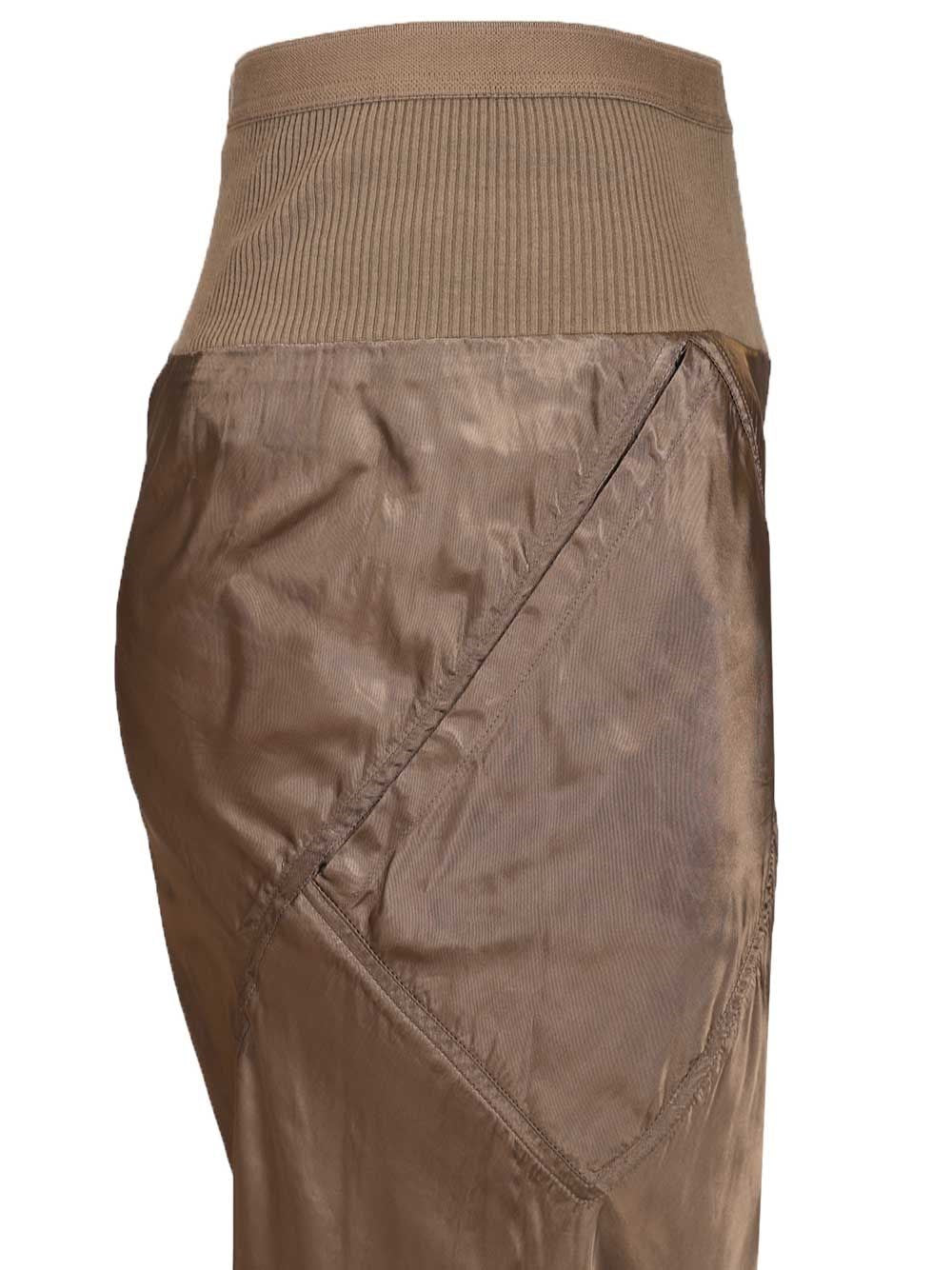 Rick Owens Women Bias Satin Flared Trousers RICK OWENS