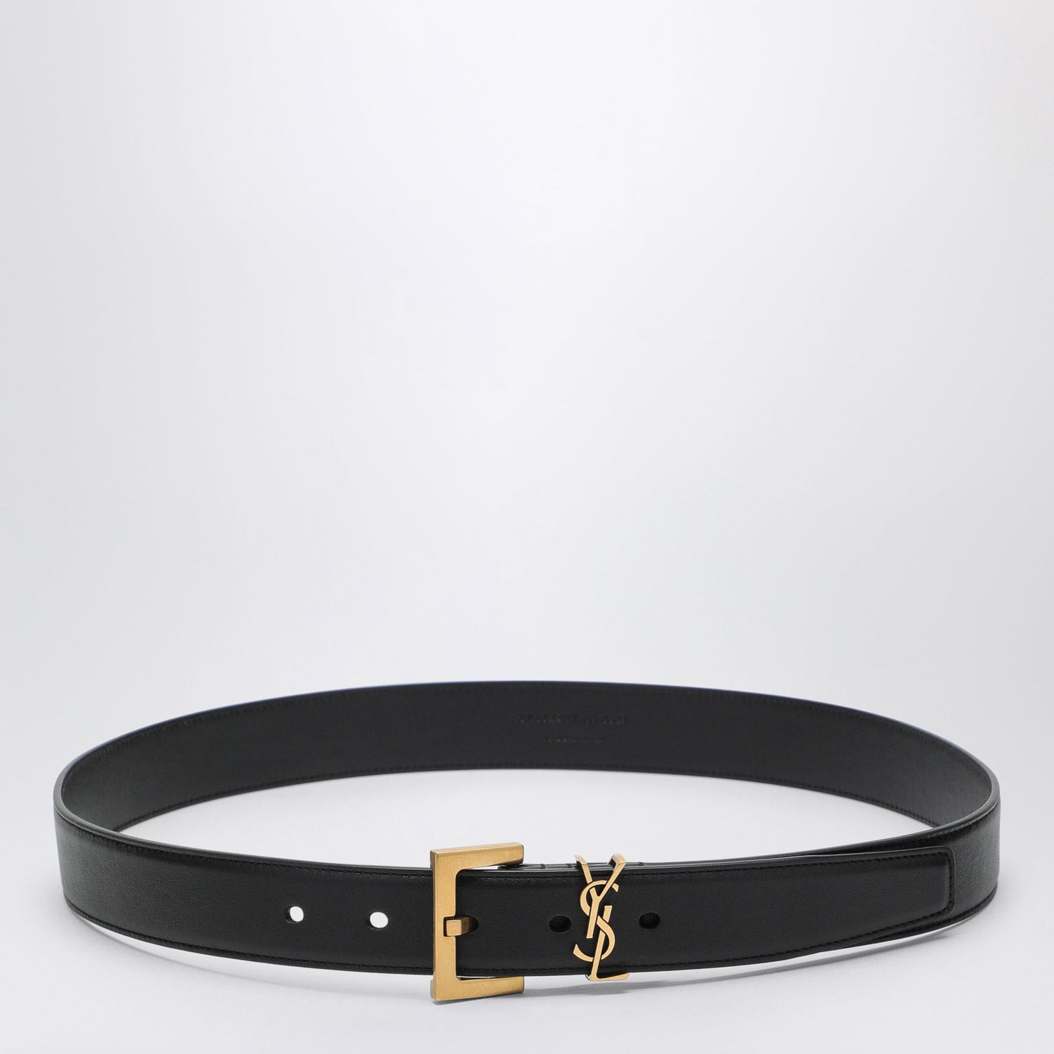 Saint Laurent Black Cassandre Belt In Smooth Leather Women SAINT LAURENT