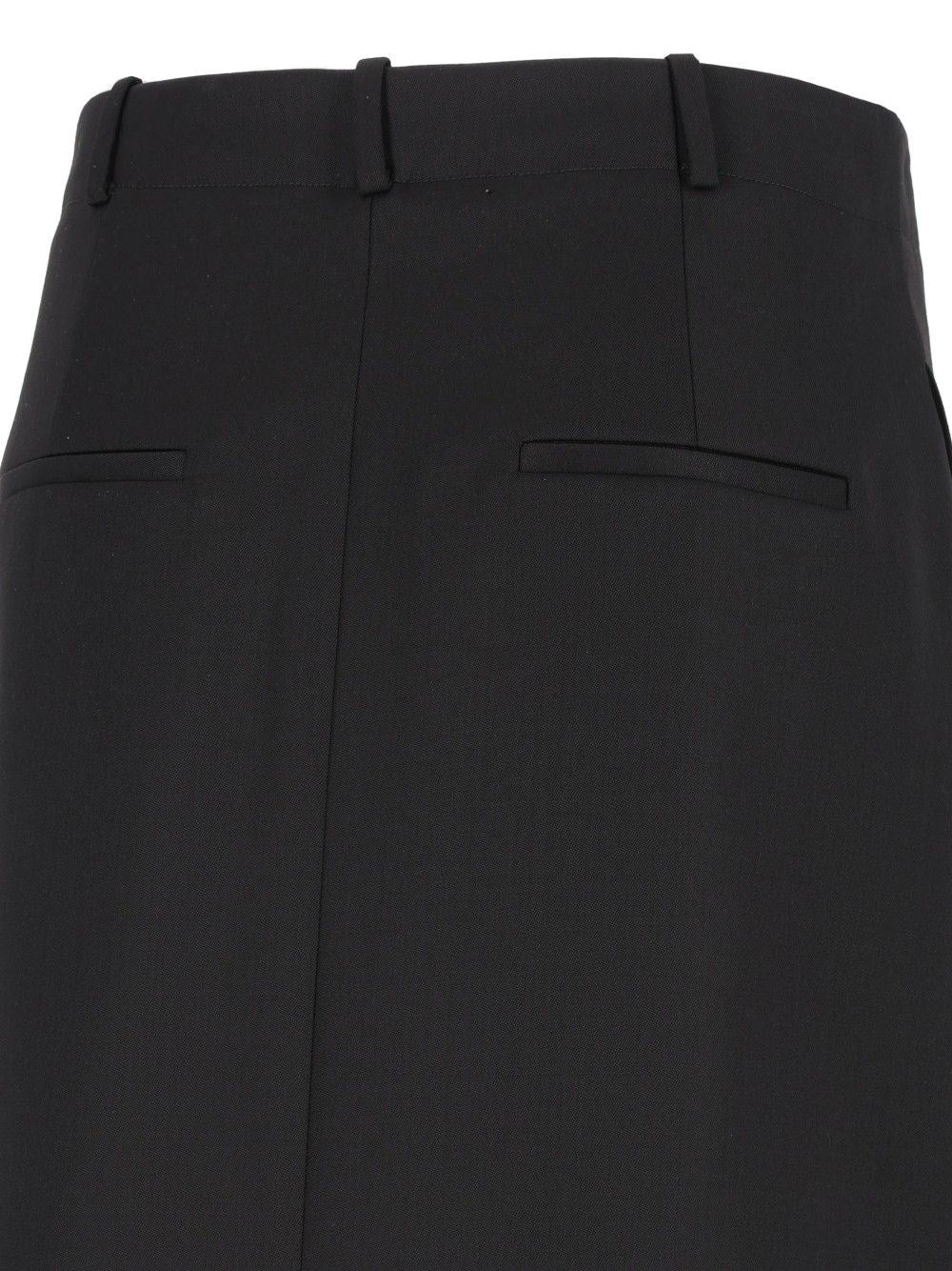 Fendi Women Black Grain De Poudre Skirt FENDI