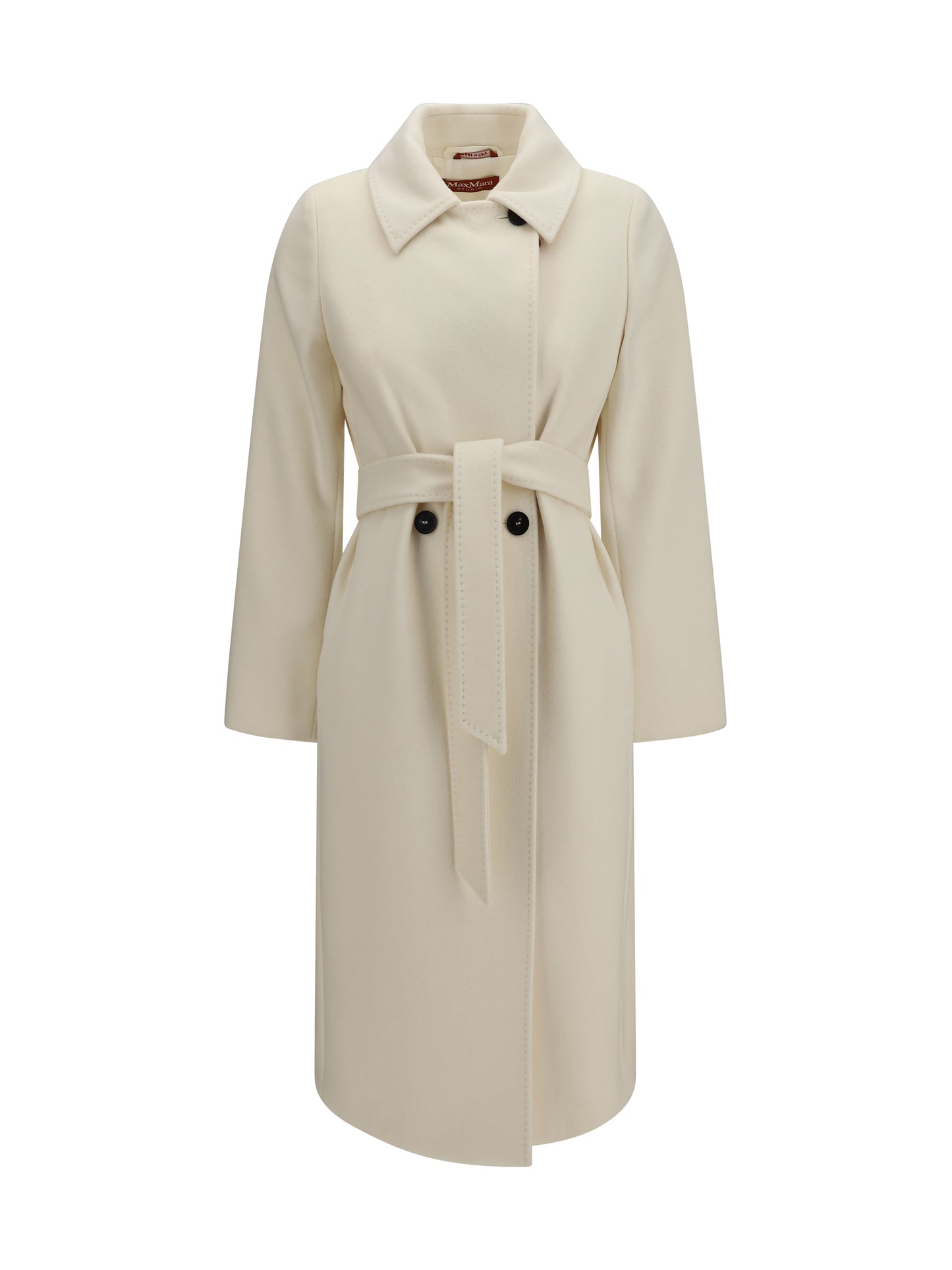 Max Mara Studio Women Double Breasted Wool Coat MAX MARA STUDIO
