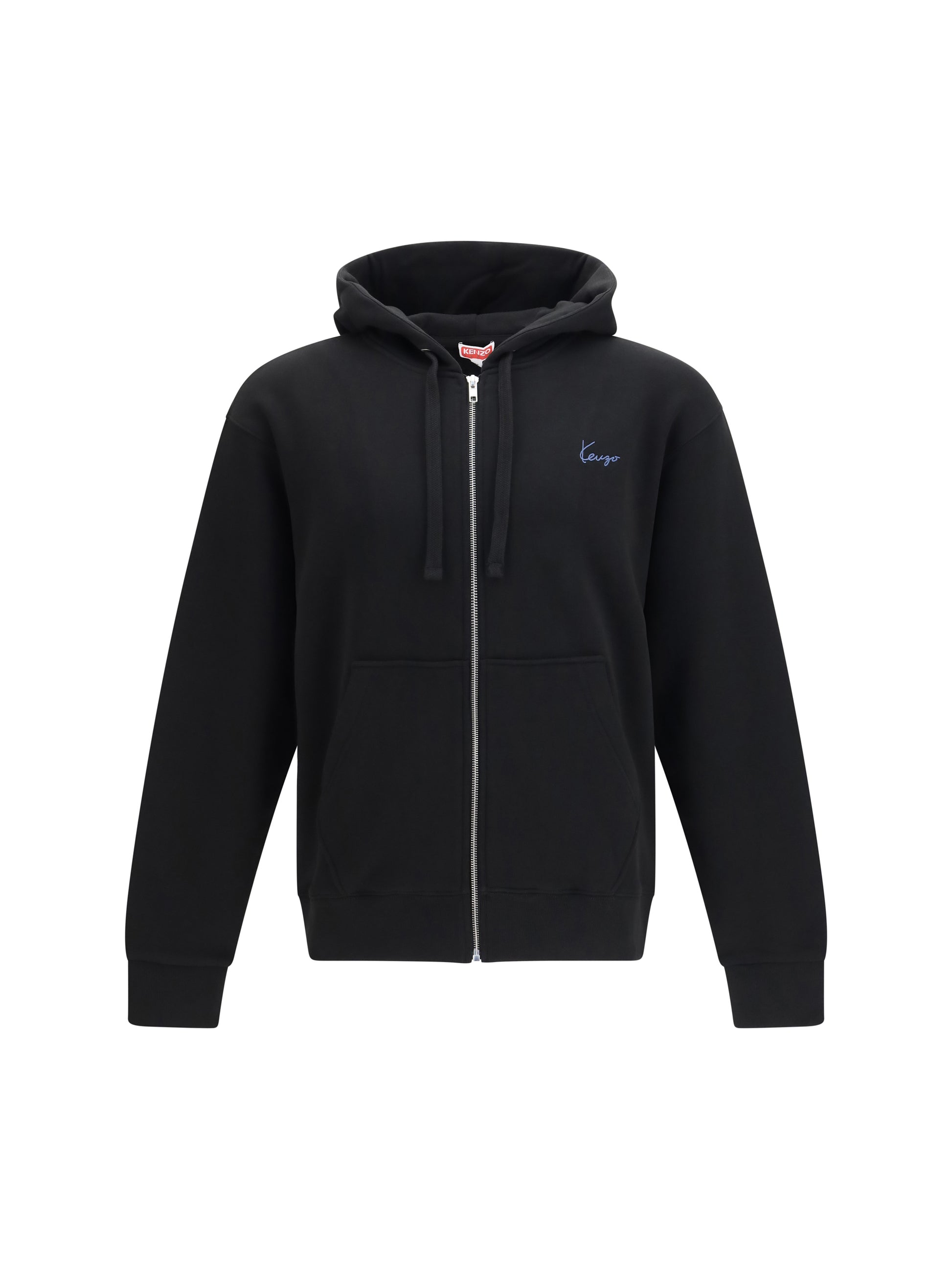 Kenzo Men Kenzio Signature Embroidered Cotton Zip Hoodie KENZO