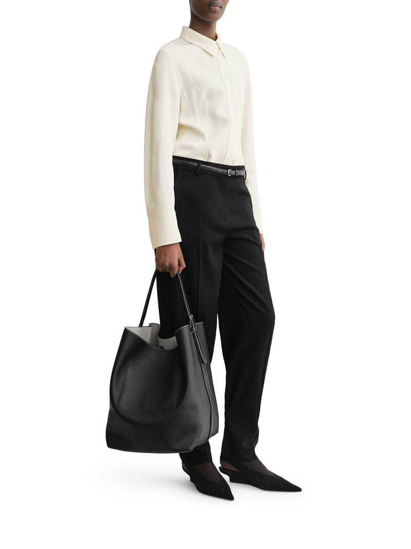Toteme Women Belted Tote Bag In Hammered Calfskin TOTEME