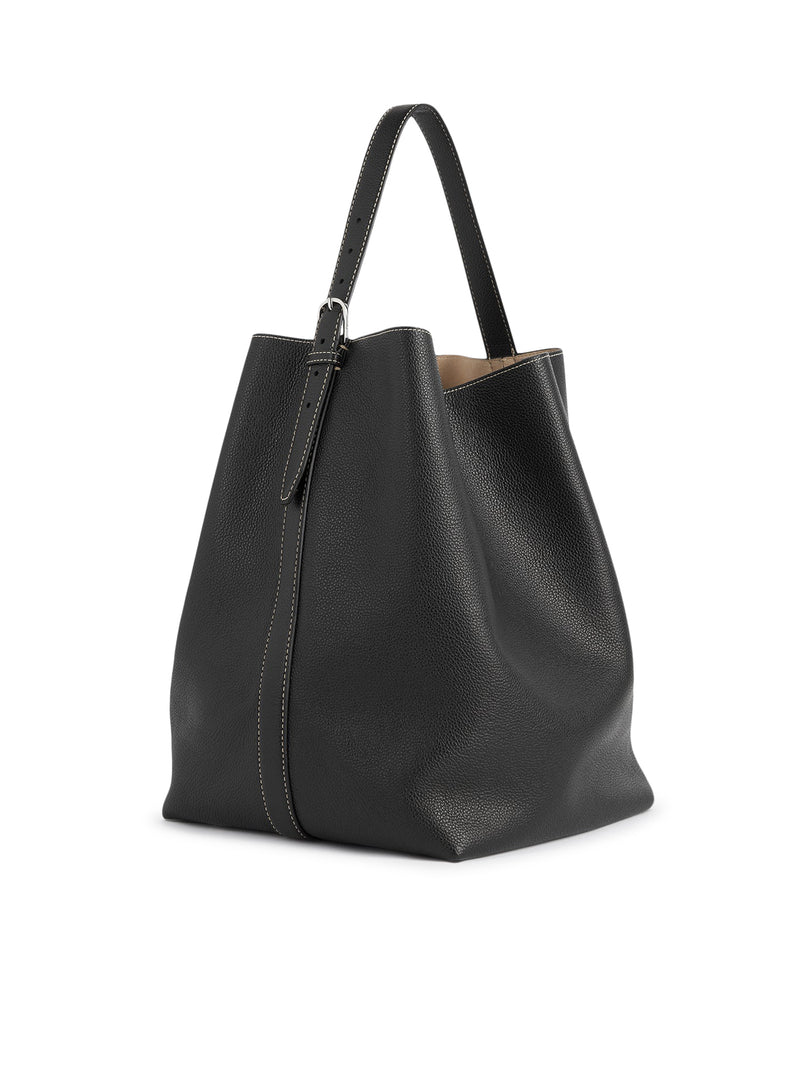 Toteme Women Belted Tote Bag In Hammered Calfskin TOTEME