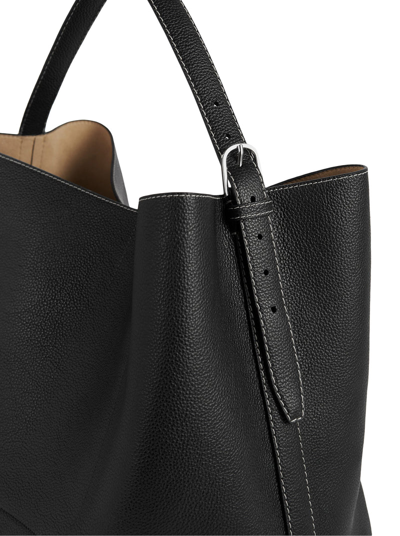Toteme Women Belted Tote Bag In Hammered Calfskin TOTEME
