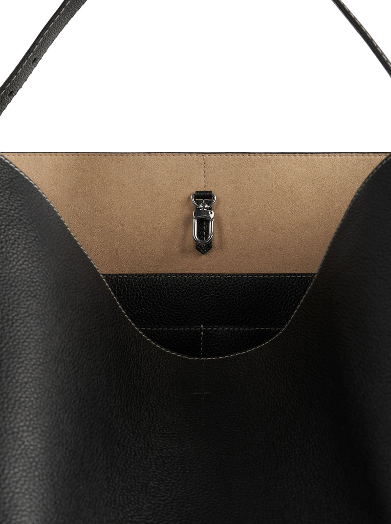 Toteme Women Belted Tote Bag In Hammered Calfskin TOTEME