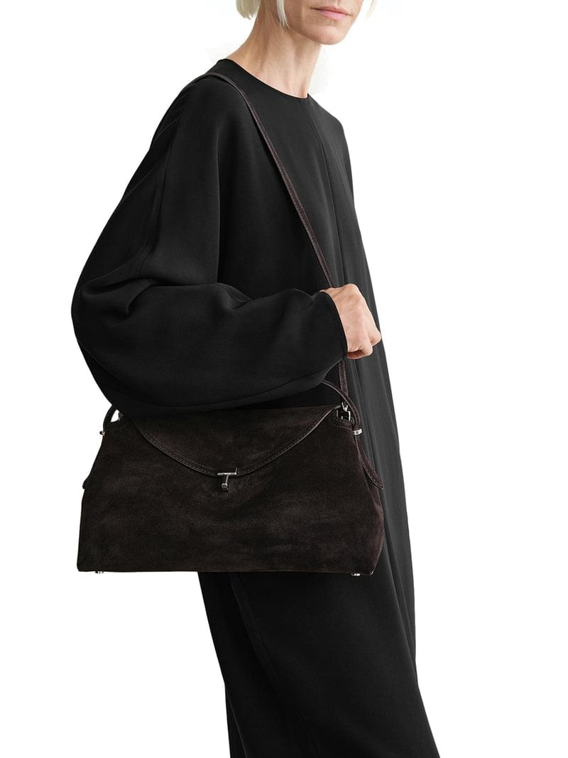 Toteme Women T-Lock Suede Handbag TOTEME