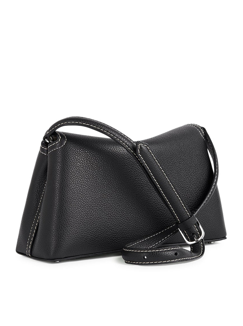 Toteme Women T-Lock Clutch Black Grain TOTEME