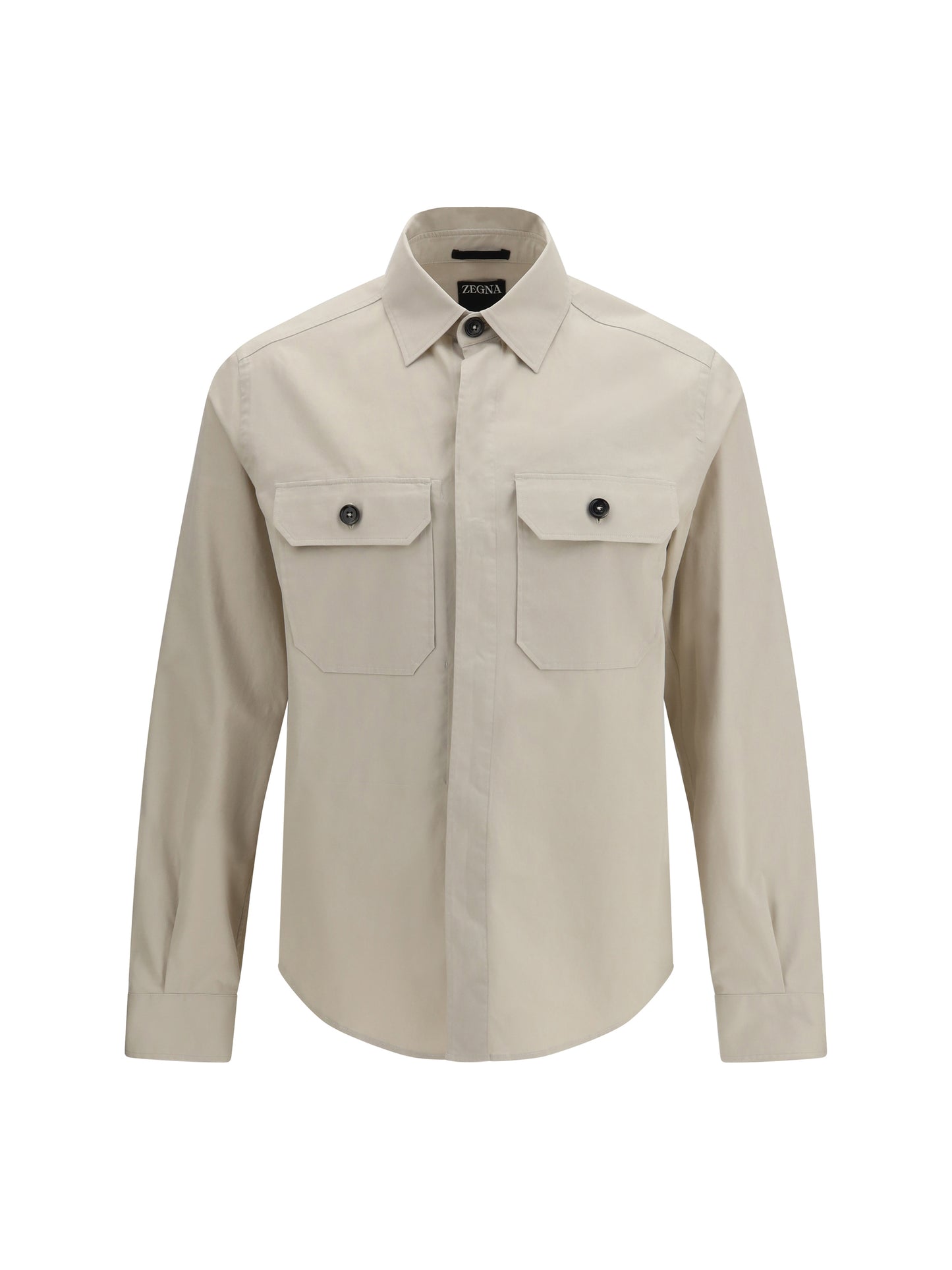 Zegna Men Linen Wool And Silk Shirt Jacket ZEGNA