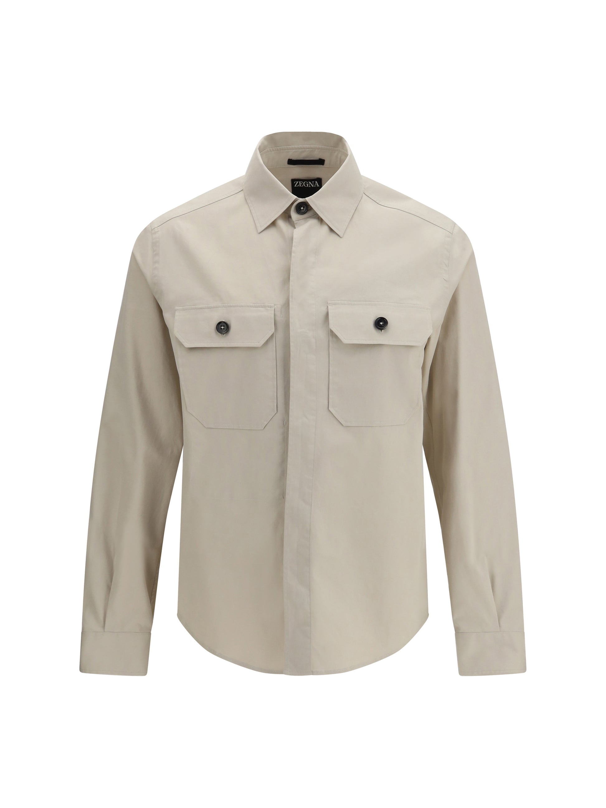 Zegna Men Linen Wool And Silk Shirt Jacket ZEGNA