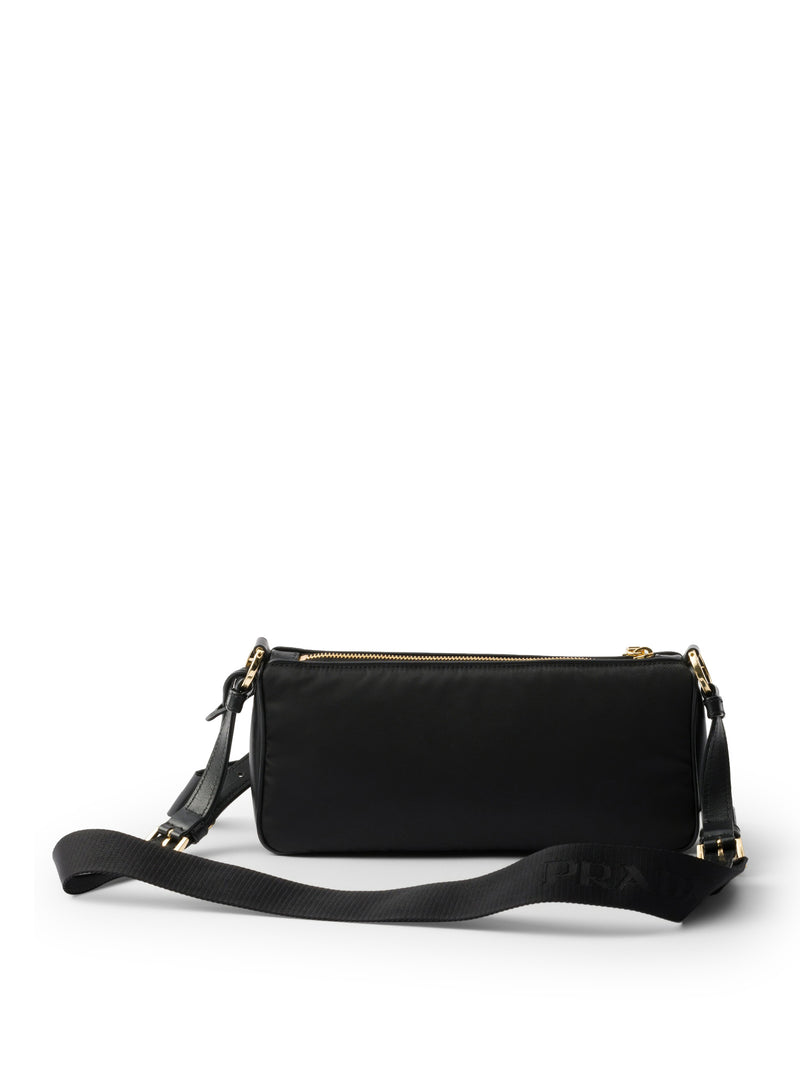 Prada Women Small Re-Nylon And Leather Shoulder Bag With Padlock PRADA