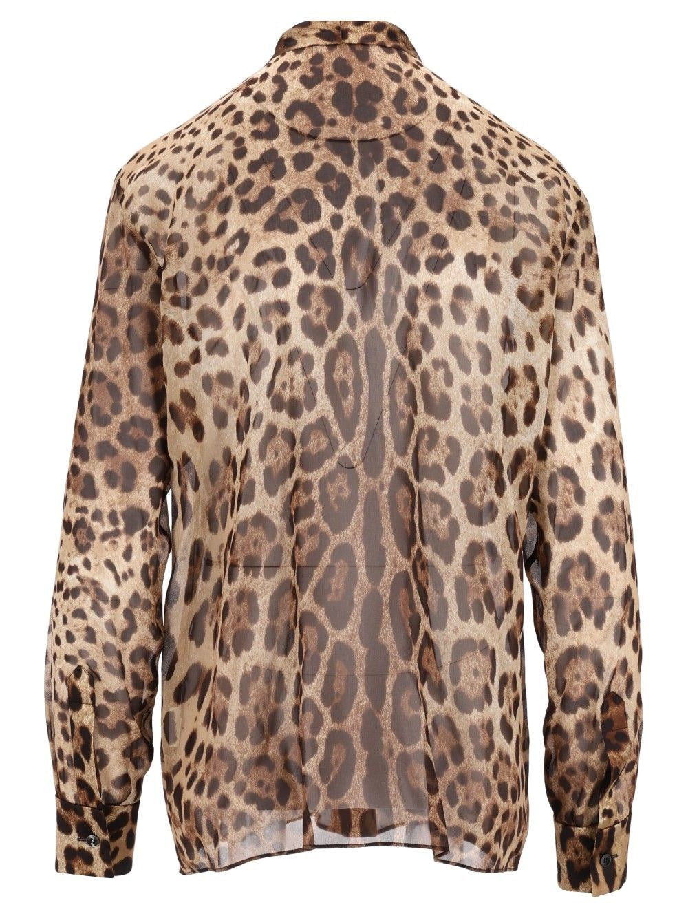 Dolce & Gabbana Women Leopard Print Chiffon Shirt DOLCE & GABBANA
