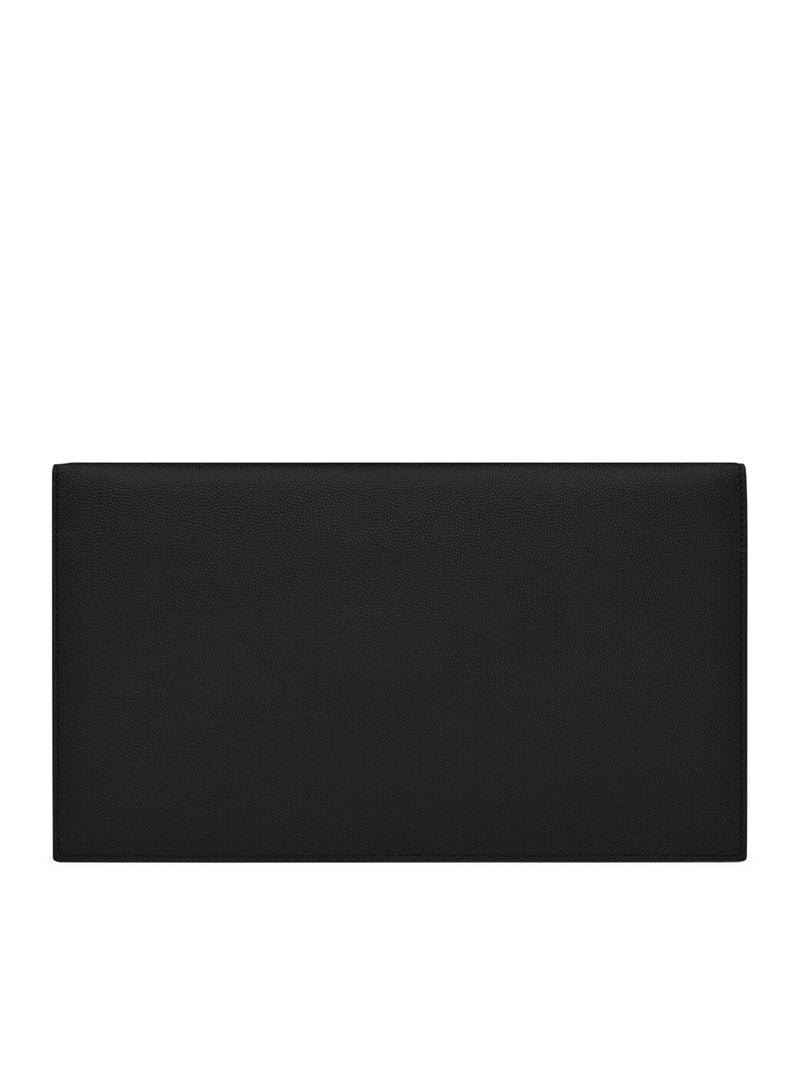Saint Laurent Women Uptown Clutch In Grain De Poudre Embossed Leather SAINT LAURENT