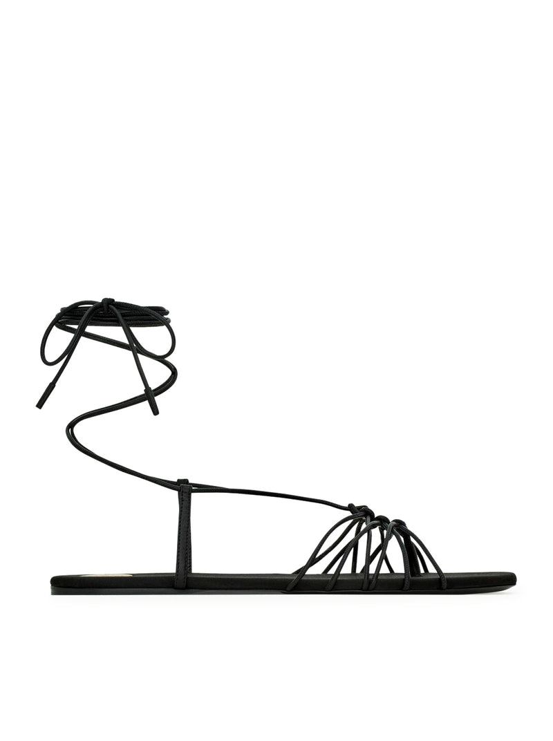 Saint Laurent Women Babylone Smooth Leather Sandals SAINT LAURENT