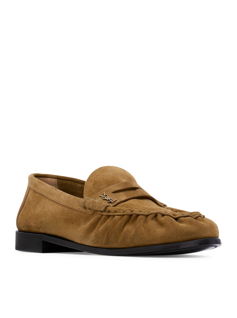 Saint Laurent Men Le Loafer Supple Suede Moccasins SAINT LAURENT