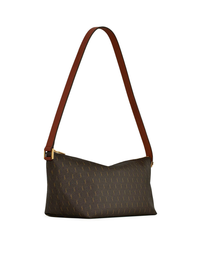 Saint Laurent Men Le Monogramme Shoulder Bag In Monogram Canvas And Smooth Leather SAINT LAURENT
