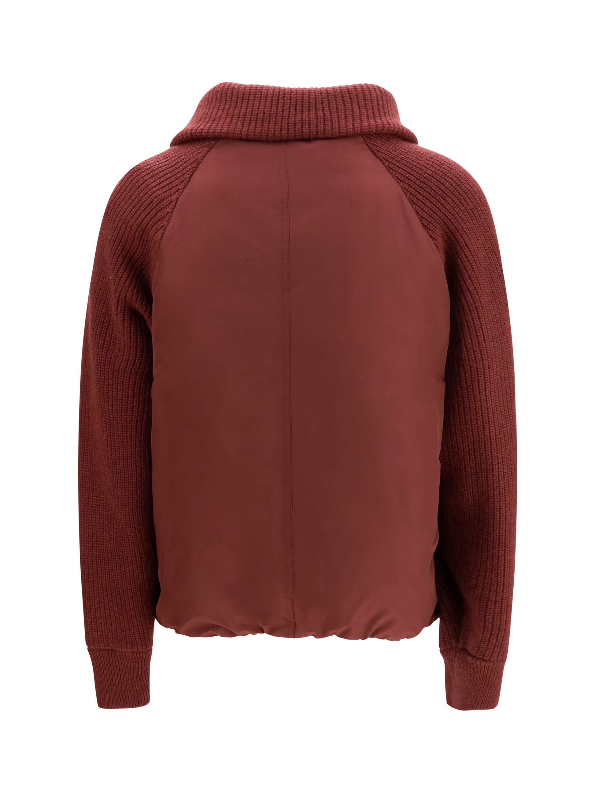 Brunello Cucinelli Women Down Jacket With Wool Sleeves BRUNELLO CUCINELLI