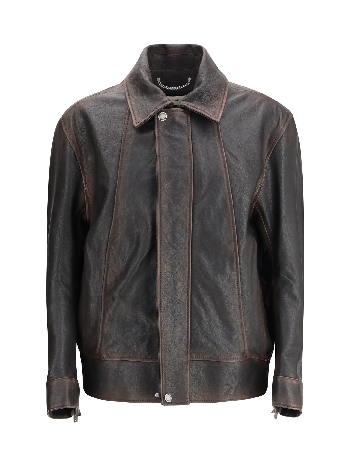 Golden Goose Men Nappa Leather Bomber Jacket