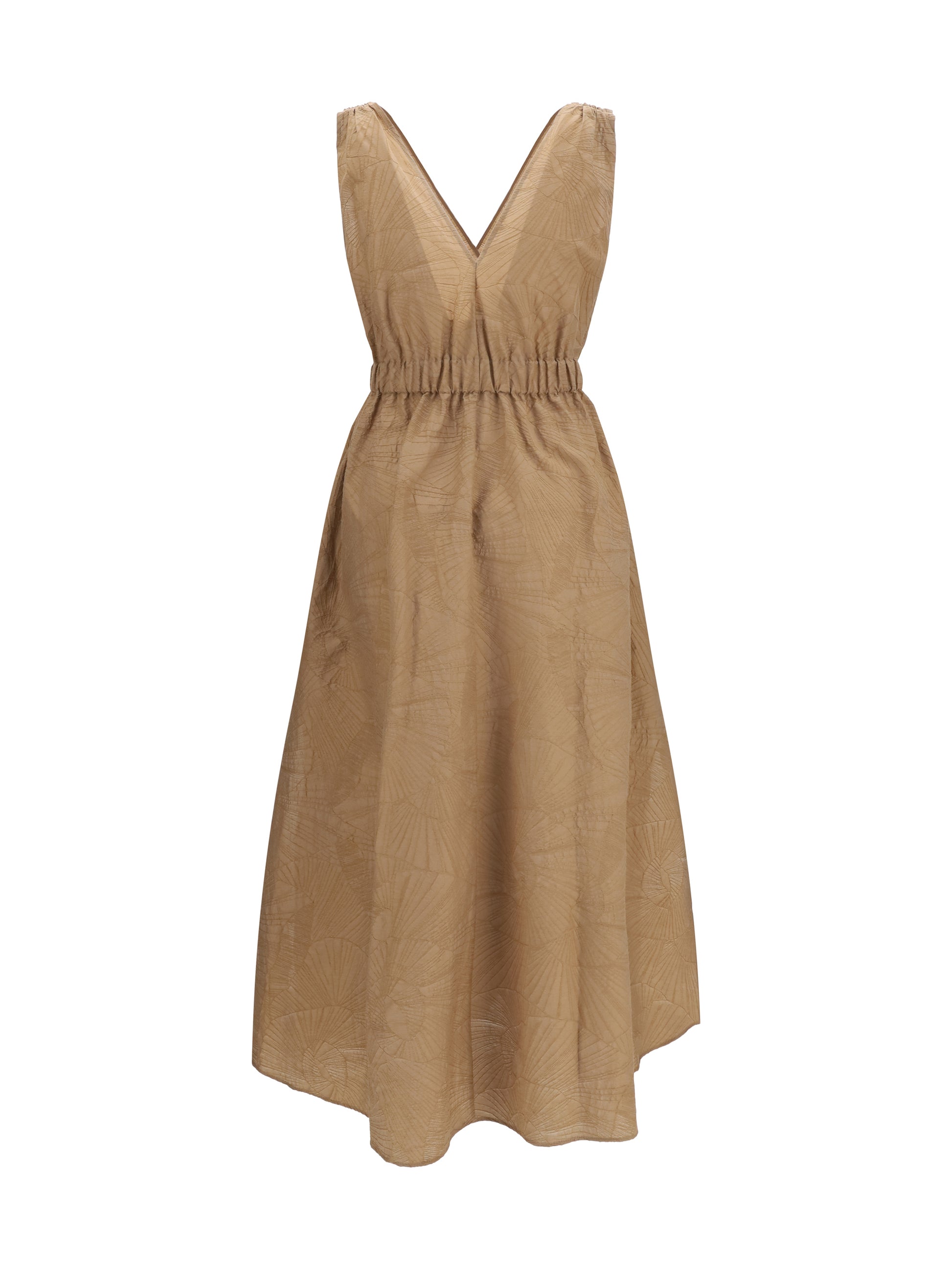 Brunello Cucinelli Women Midi Dress With Floral Motif BRUNELLO CUCINELLI