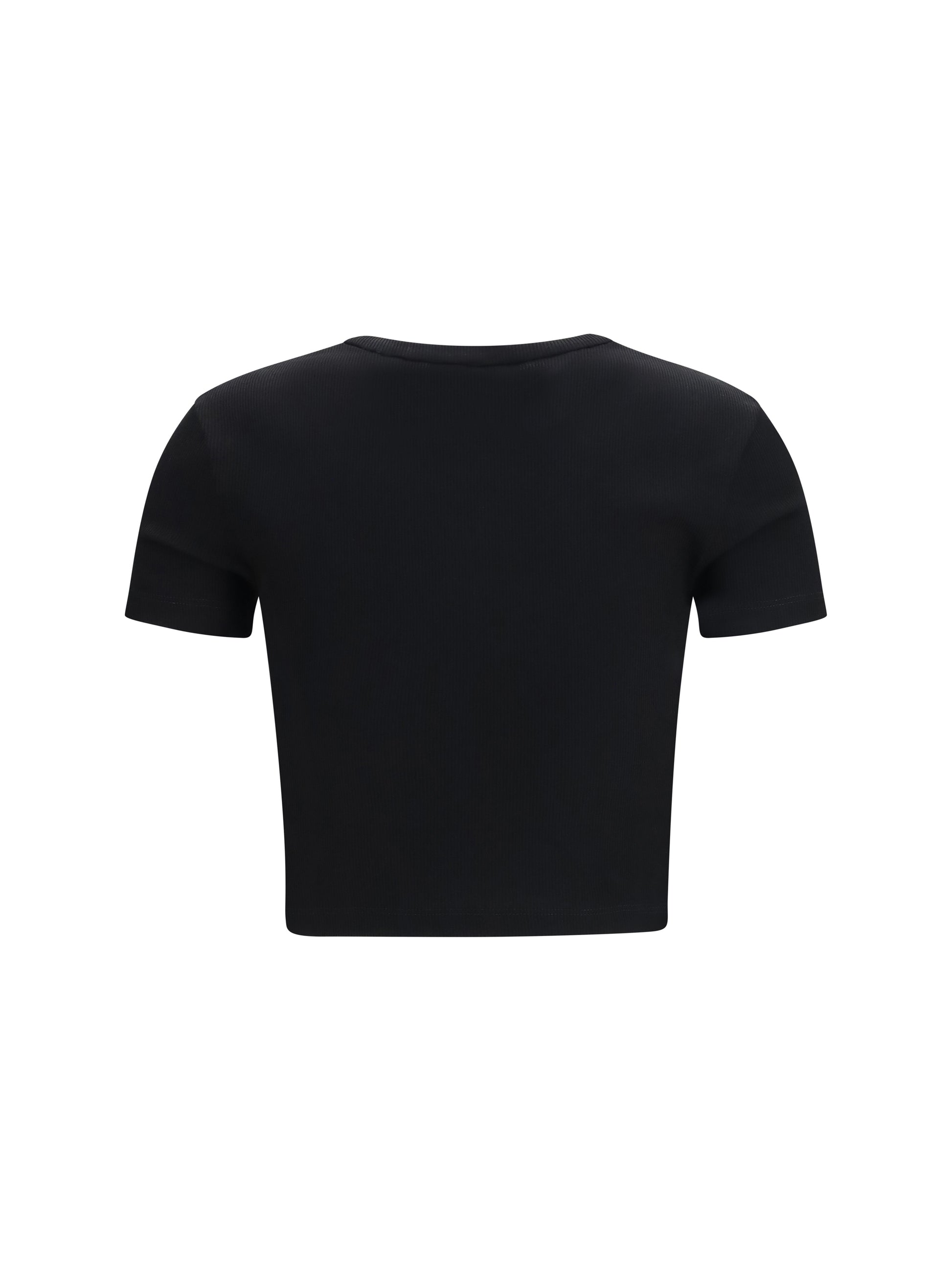 Fendi Women Cropped Ribbed Cotton T-Shirt FENDI