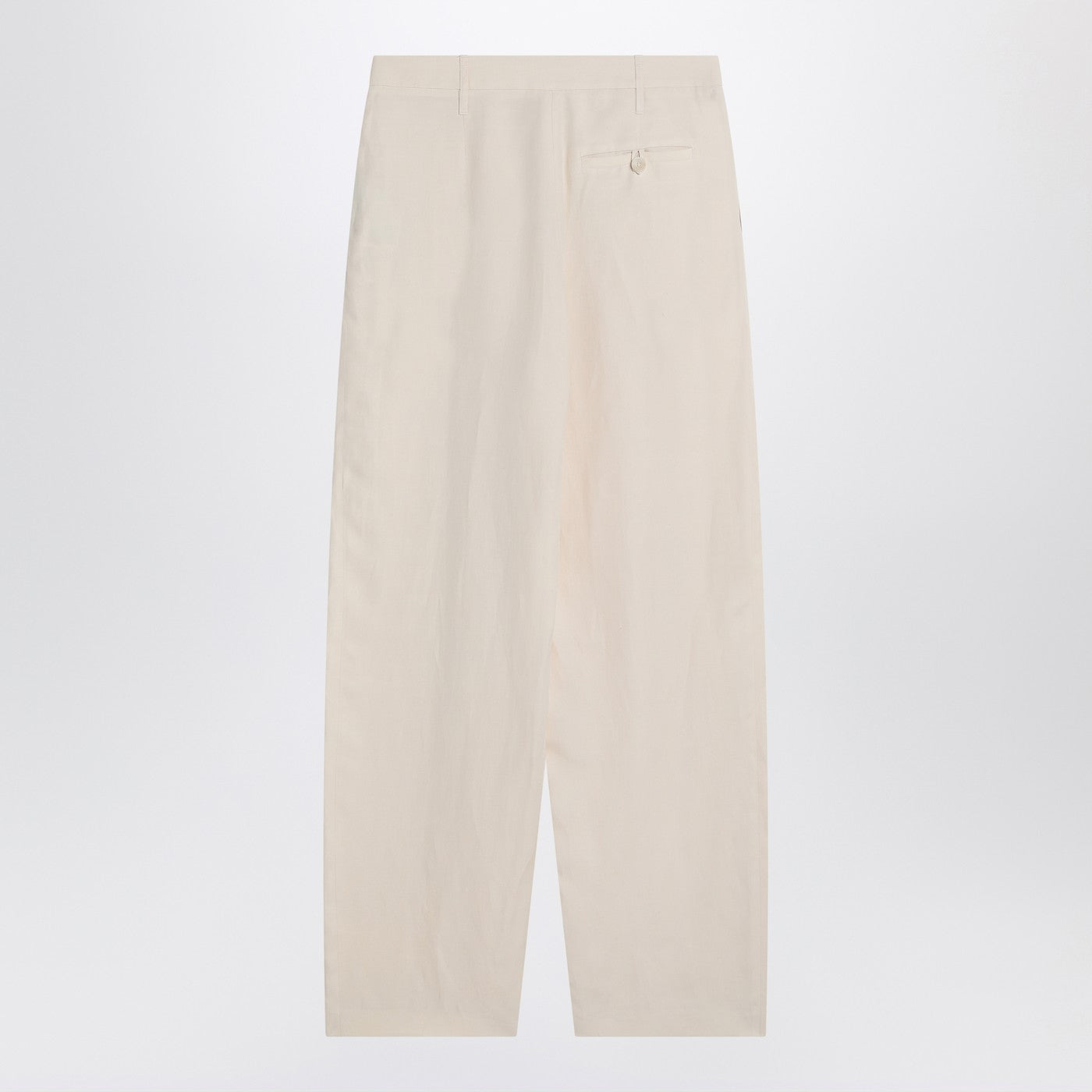 Stella Mccartney Wide Butter-Coloured Pants In Linen Blend Women STELLA MCCARTNEY