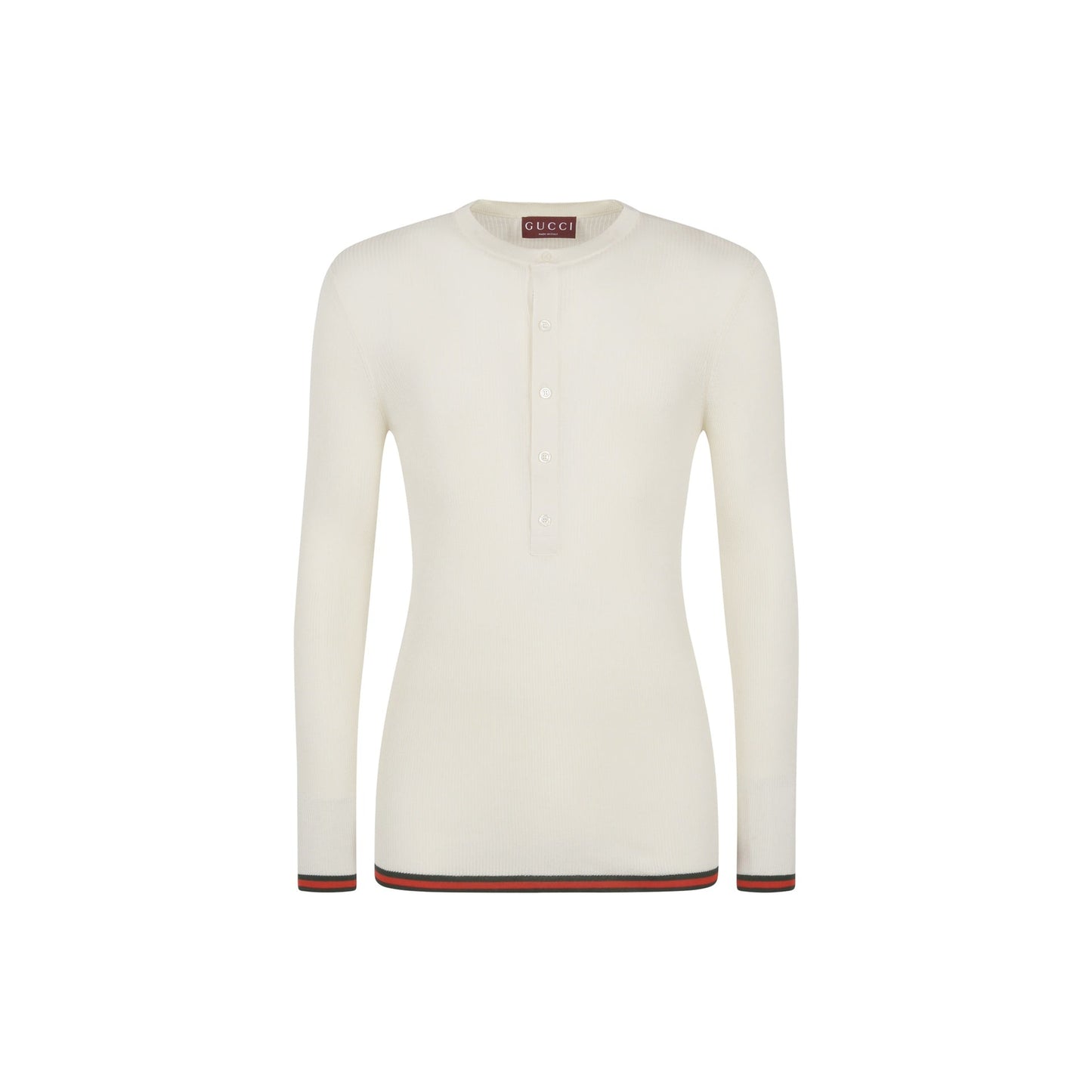 Gucci Ribbed-Knit Silk T-Shirt Men GUCCI