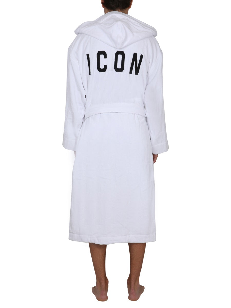 Dsquared Unisex Bathrobe With Logo DSQUARED2