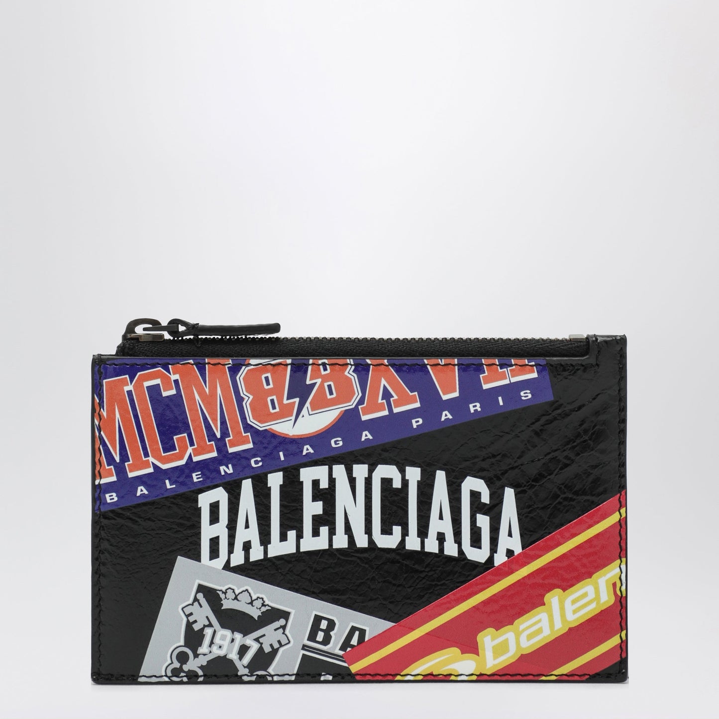 Balenciaga Large Black Leather Cash Coin Purse Men BALENCIAGA