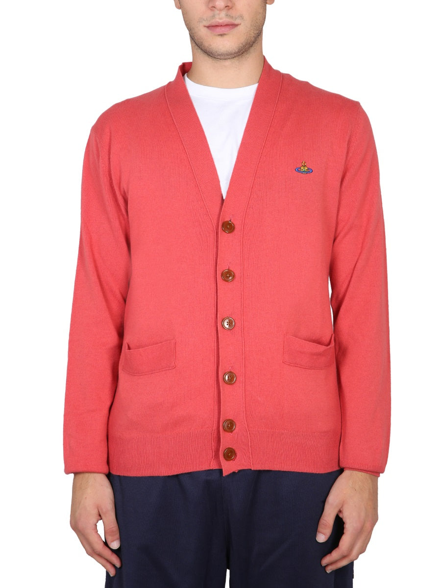 Vivienne Westwood Men Cardigan With Orb Embroidery VIVIENNE WESTWOOD