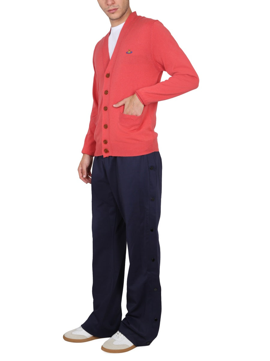 Vivienne Westwood Men Cardigan With Orb Embroidery VIVIENNE WESTWOOD