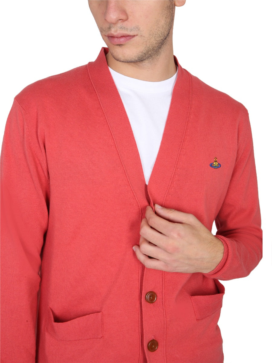 Vivienne Westwood Men Cardigan With Orb Embroidery VIVIENNE WESTWOOD