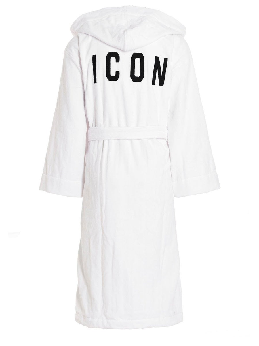 Dsquared Unisex Bathrobe With Logo DSQUARED2