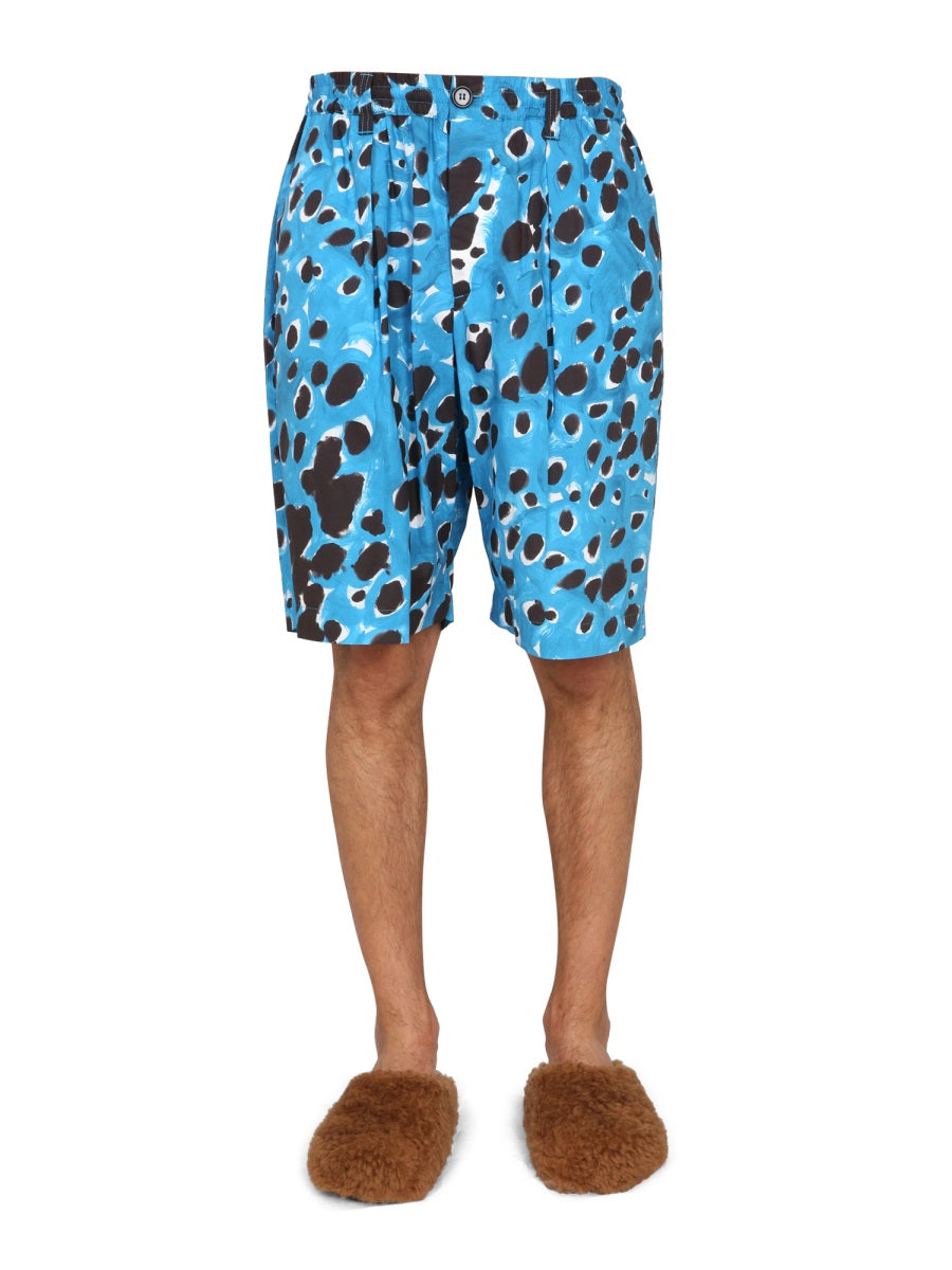 Marni Men Bermuda Shorts With Pop Dots Print MARNI