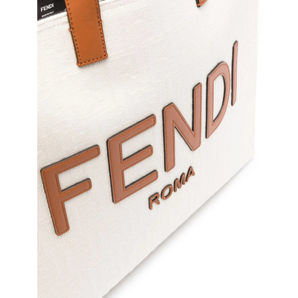 Fendi Neutrals Tote Bags Men FENDI