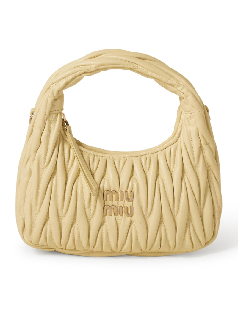 Miu Miu Women Wander Hobo Bag In Quilted Nappa MIU MIU