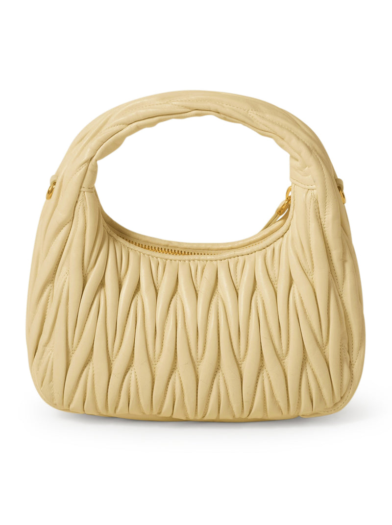 Miu Miu Women Wander Hobo Bag In Quilted Nappa MIU MIU