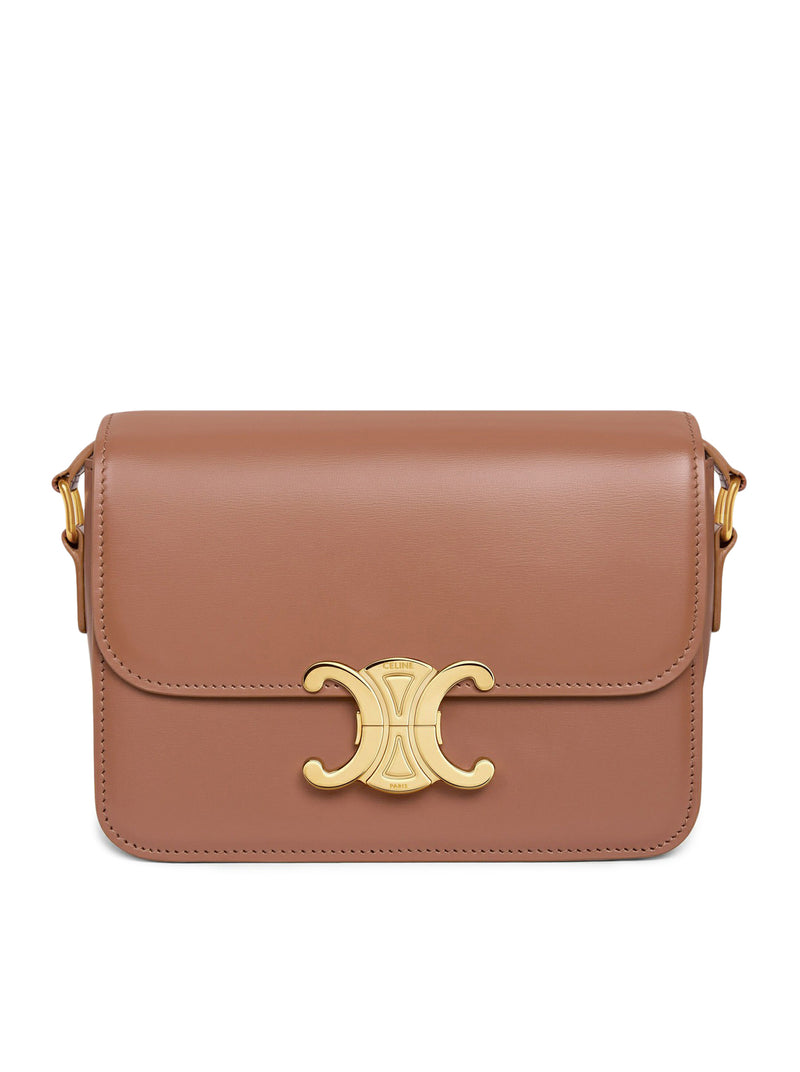 Celine Women Teen Triomphe Bag In Polished Calfskin CELINE