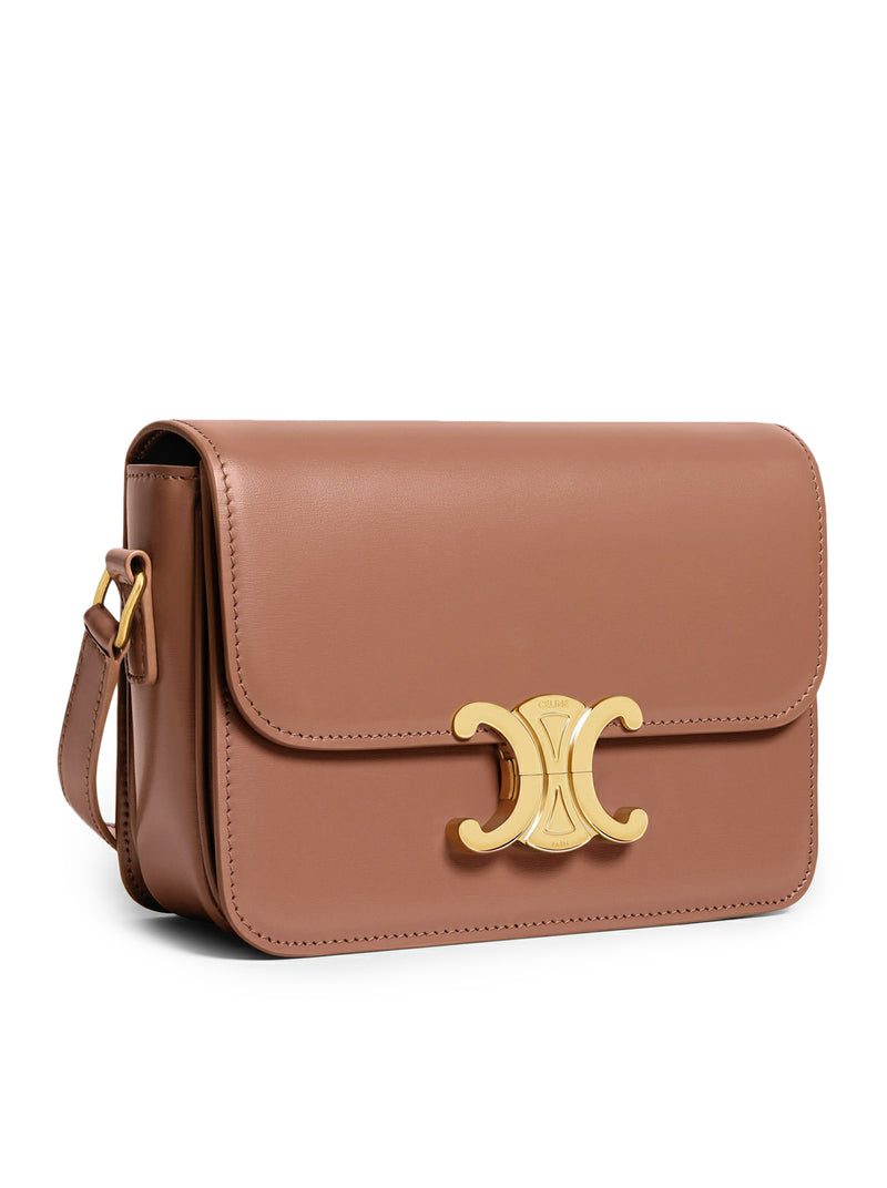 Celine Women Teen Triomphe Bag In Polished Calfskin CELINE