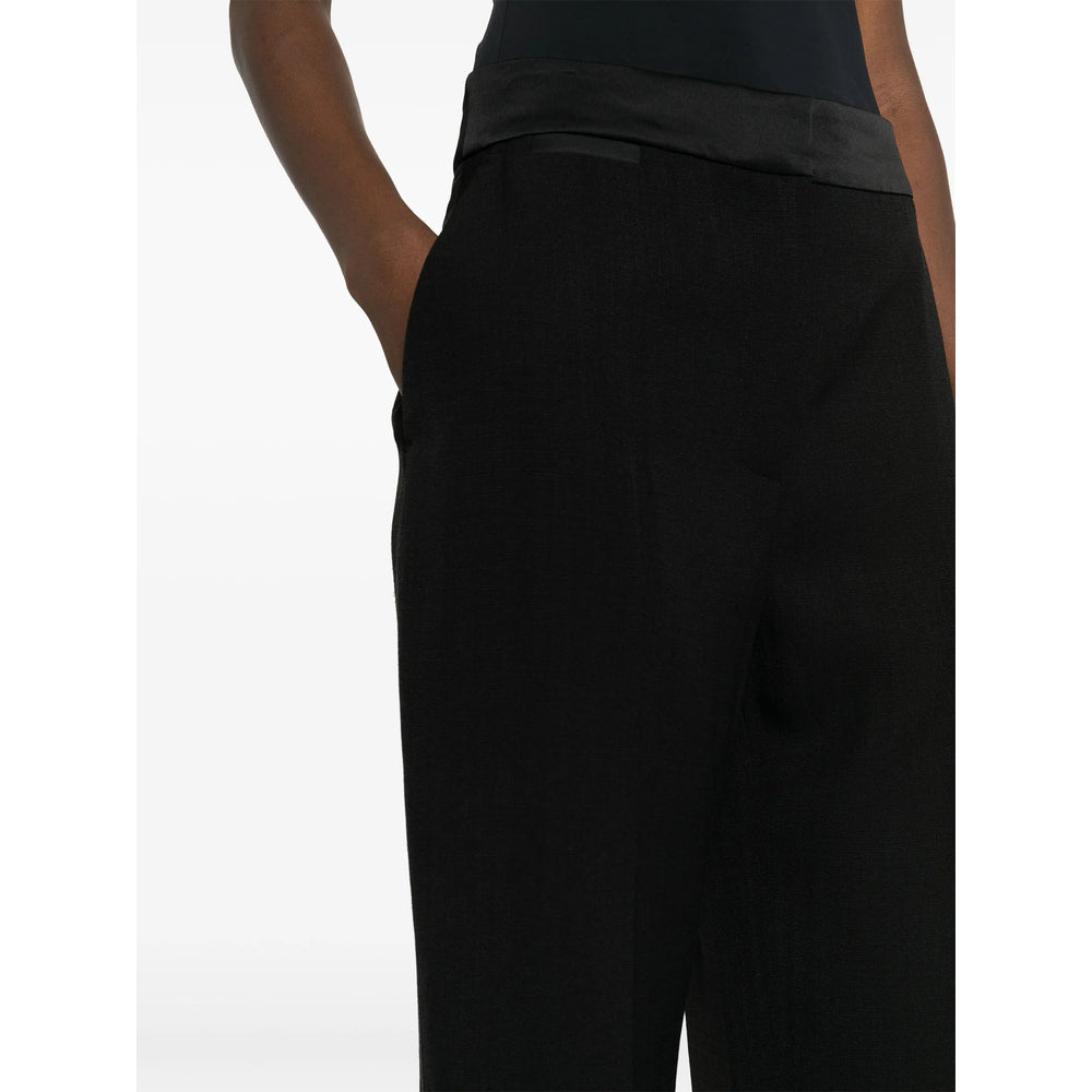Casablanca Black Trousers - Straight Trousers Women CASABLANCA
