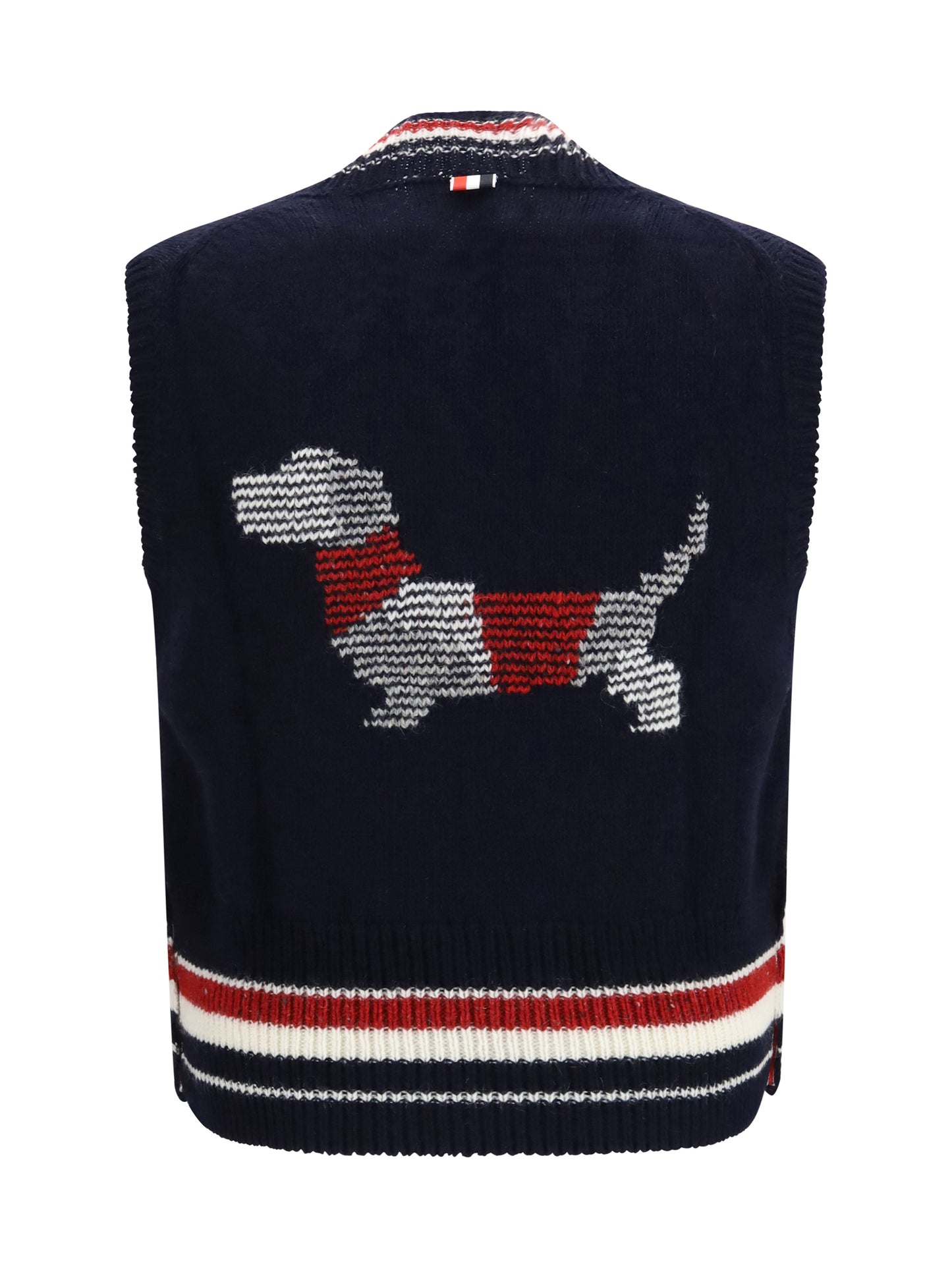 Thom Browne Men Hector Jersey V-Neck Vest THOM BROWNE