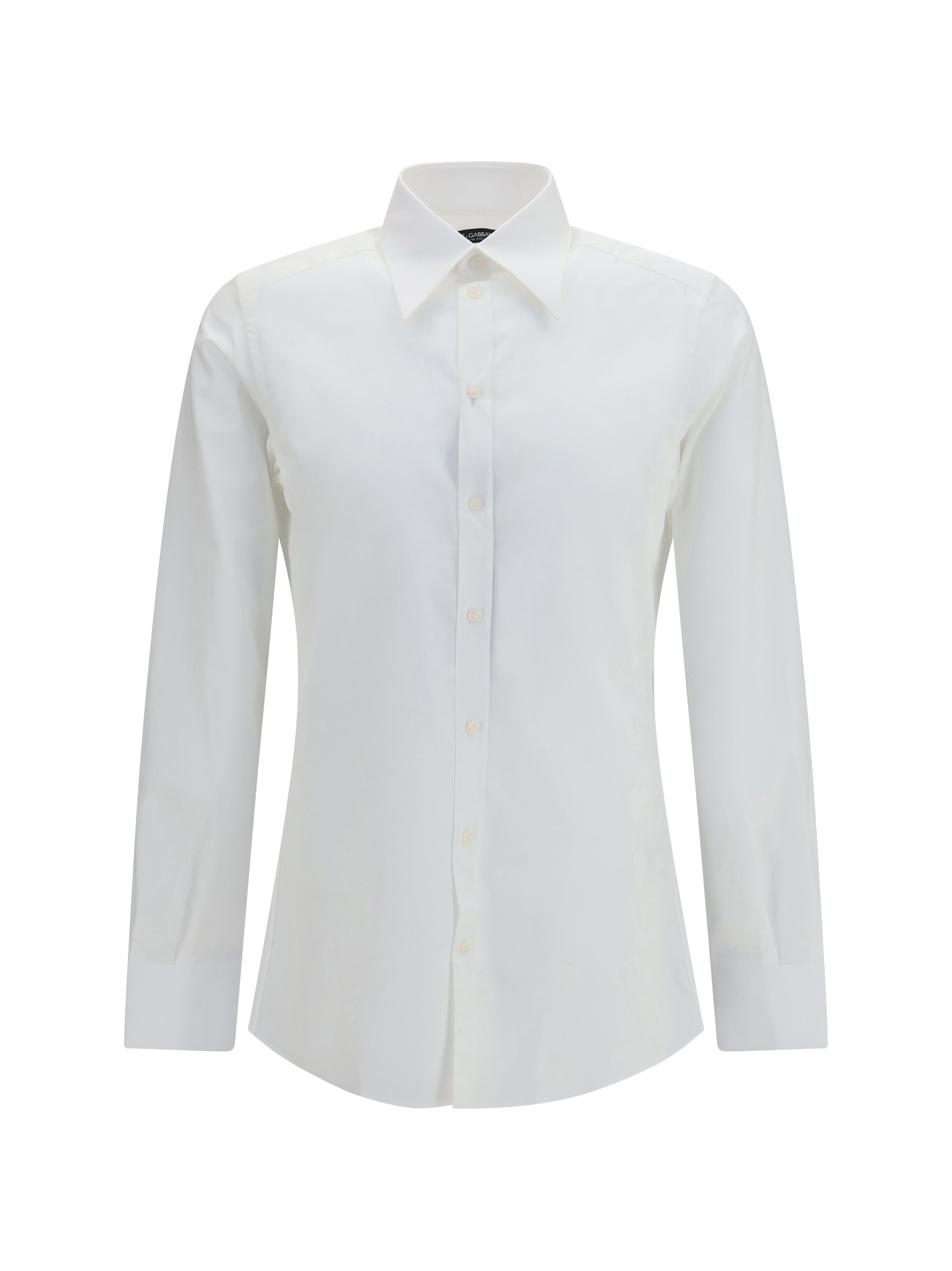 Dolce & Gabbana Men Gold Cotton Poplin Shirt DOLCE & GABBANA