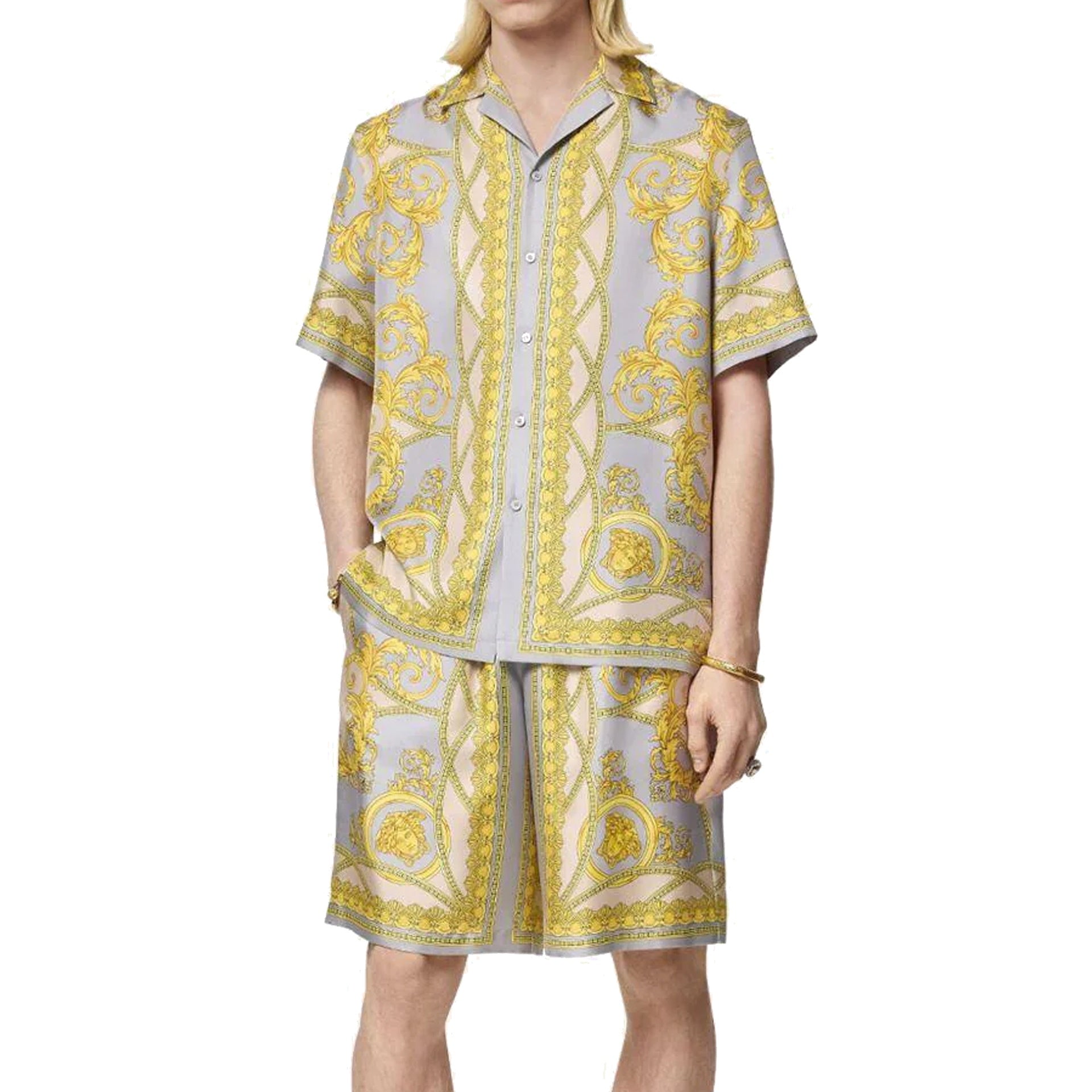 Versace La Coupe Des Dieux Silk Shorts Men VERSACE
