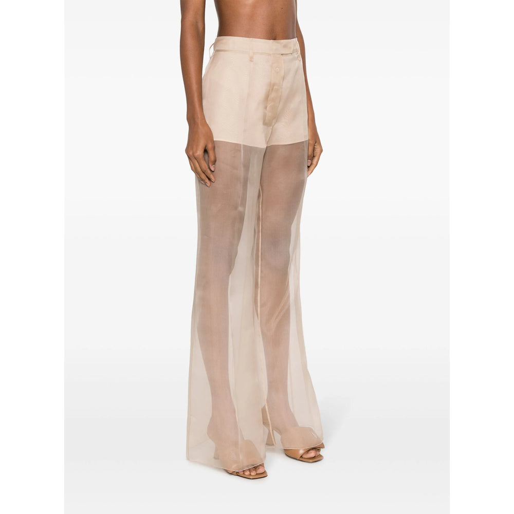 Prada Neutrals Trousers - Flared Trousers Women PRADA