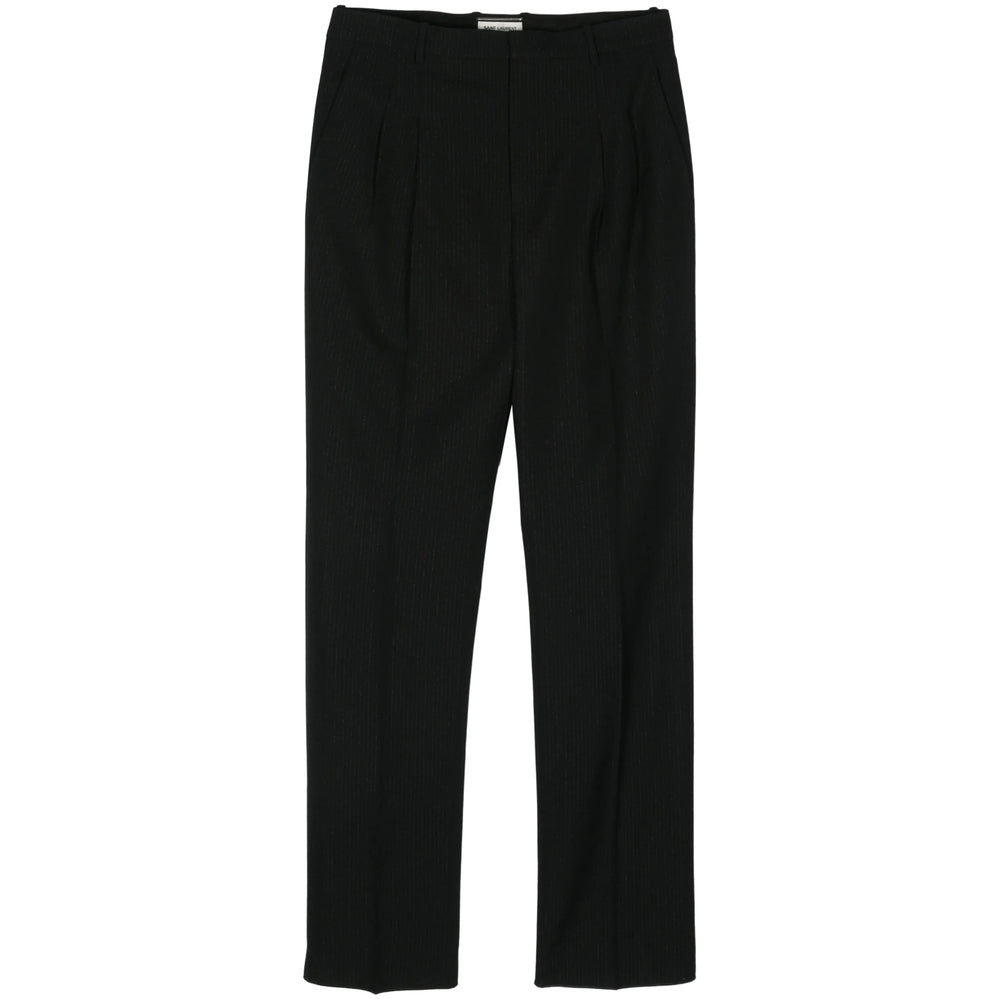 Saint Laurent Black Trousers - Regular & Straight-Leg Trousers Men SAINT LAURENT