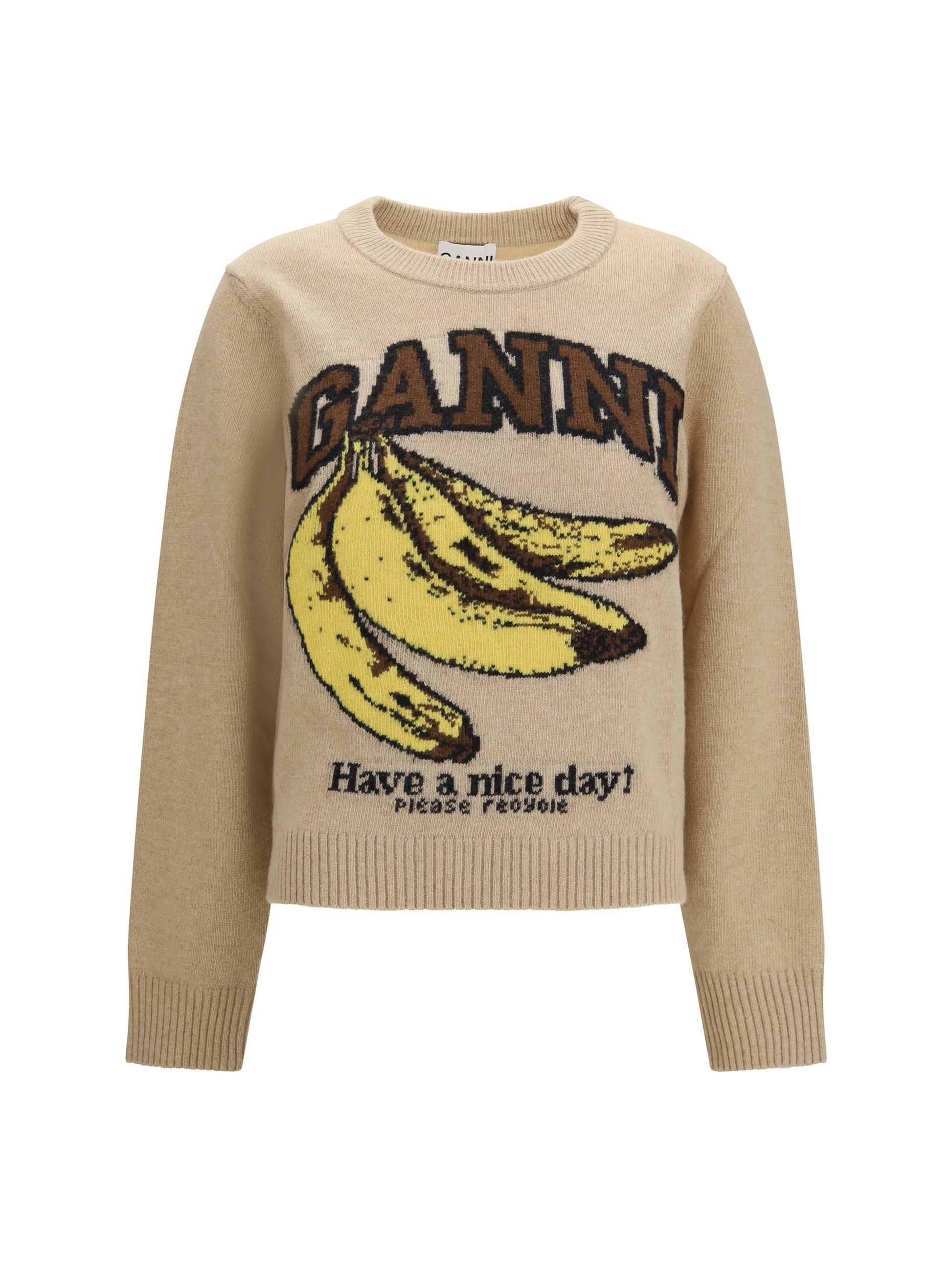 Ganni Women Wool Graphic Sweater GANNI