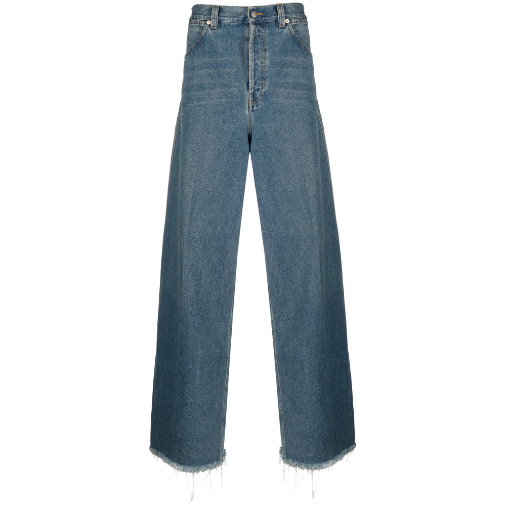 Gucci Blue Denim - Wide-Leg Jeans Men GUCCI