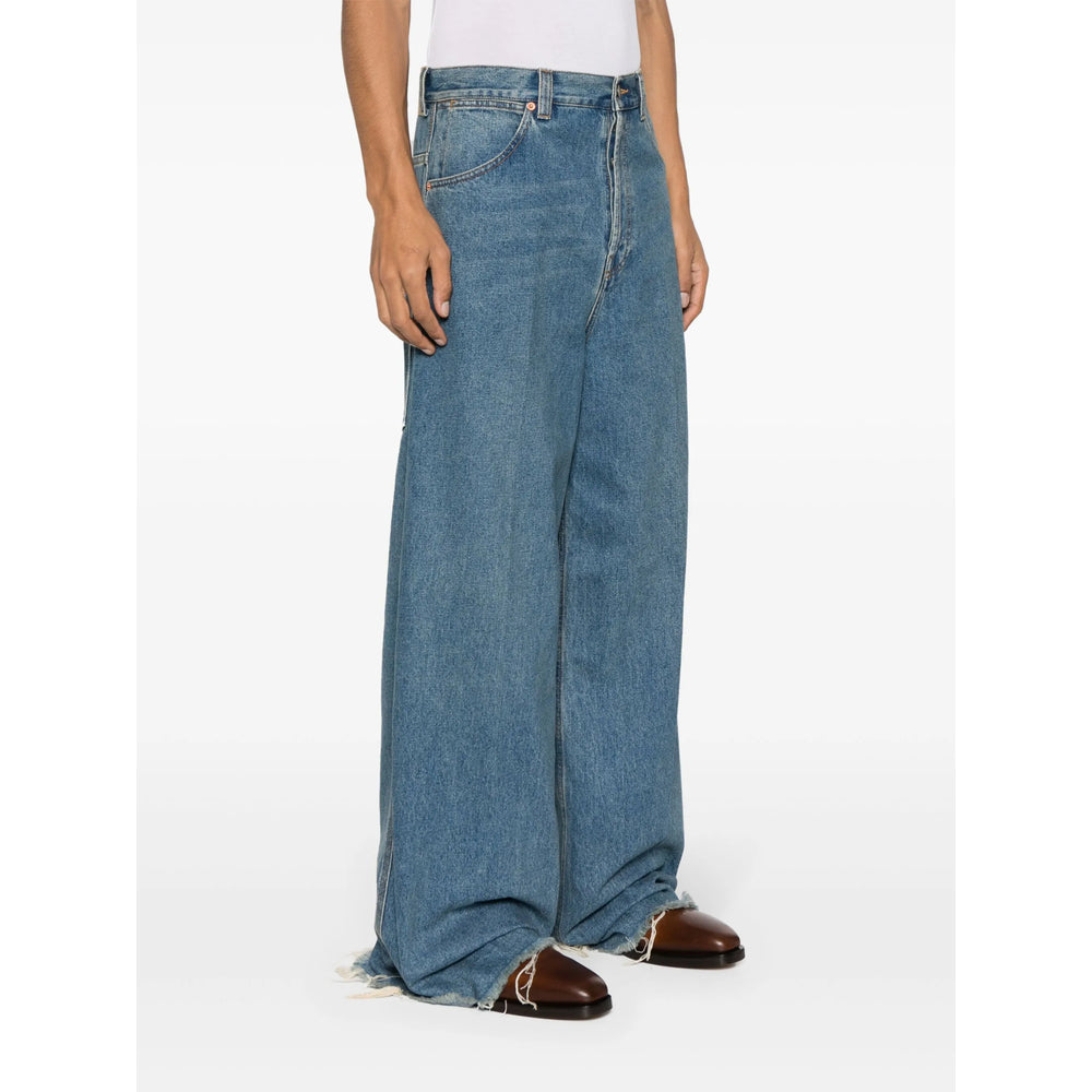Gucci Blue Denim - Wide-Leg Jeans Men GUCCI